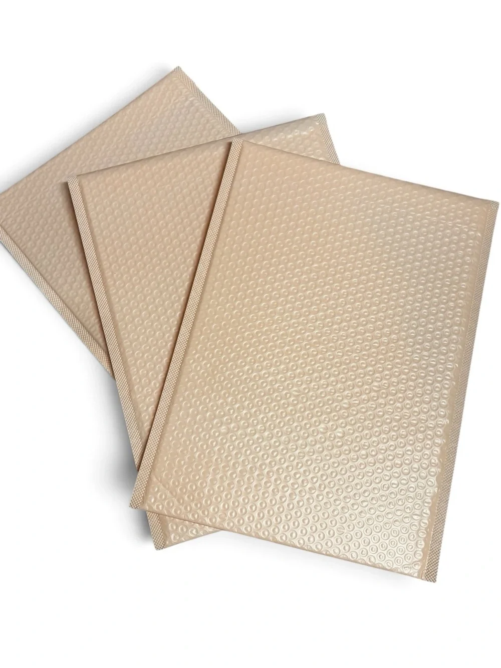 10 Peach 11”x15” Bubble Mailer Envelopes - 10 Thank You or Mailing Stickers